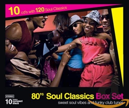 CD cover featuring a group of people dancing, text reading "80's Soul Classics".