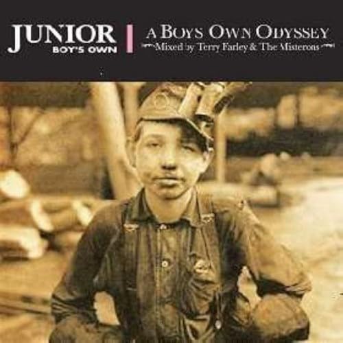 CD cover: young worker with helmet, sepia-toned, industrial background.