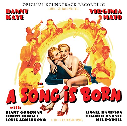 "Album cover with couple embracing, surrounded by musicians, on a white background."