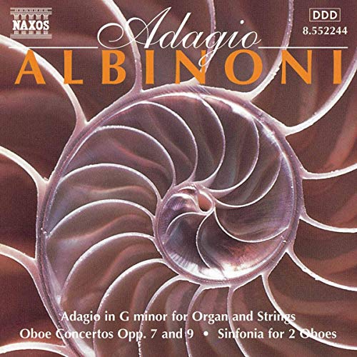 CD cover for “Adagio Albinoni” featuring a nautilus shell image.