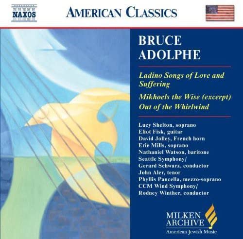 CD cover for “Adolphe” featuring abstract art of a bird-like shape.