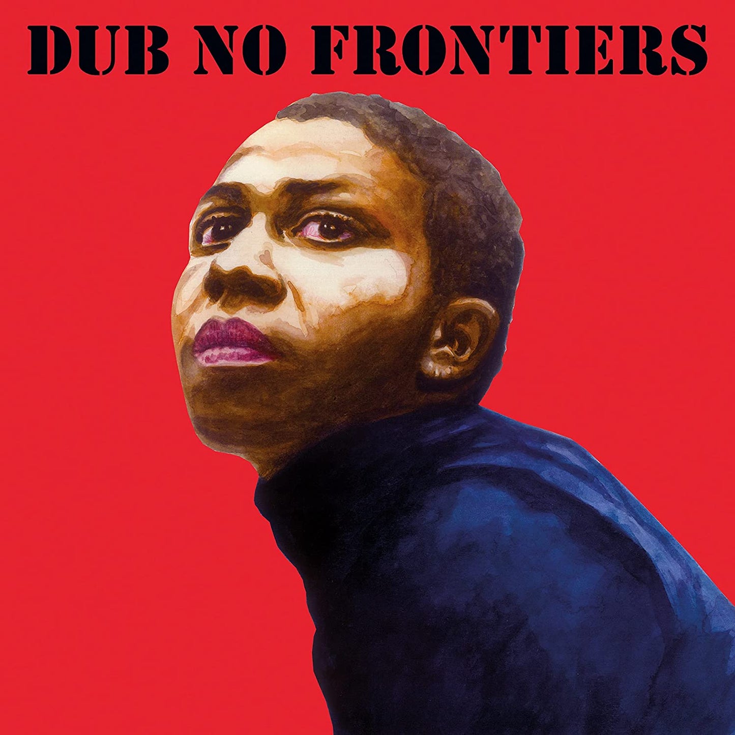 Red album cover featuring a painted portrait of a Black man.