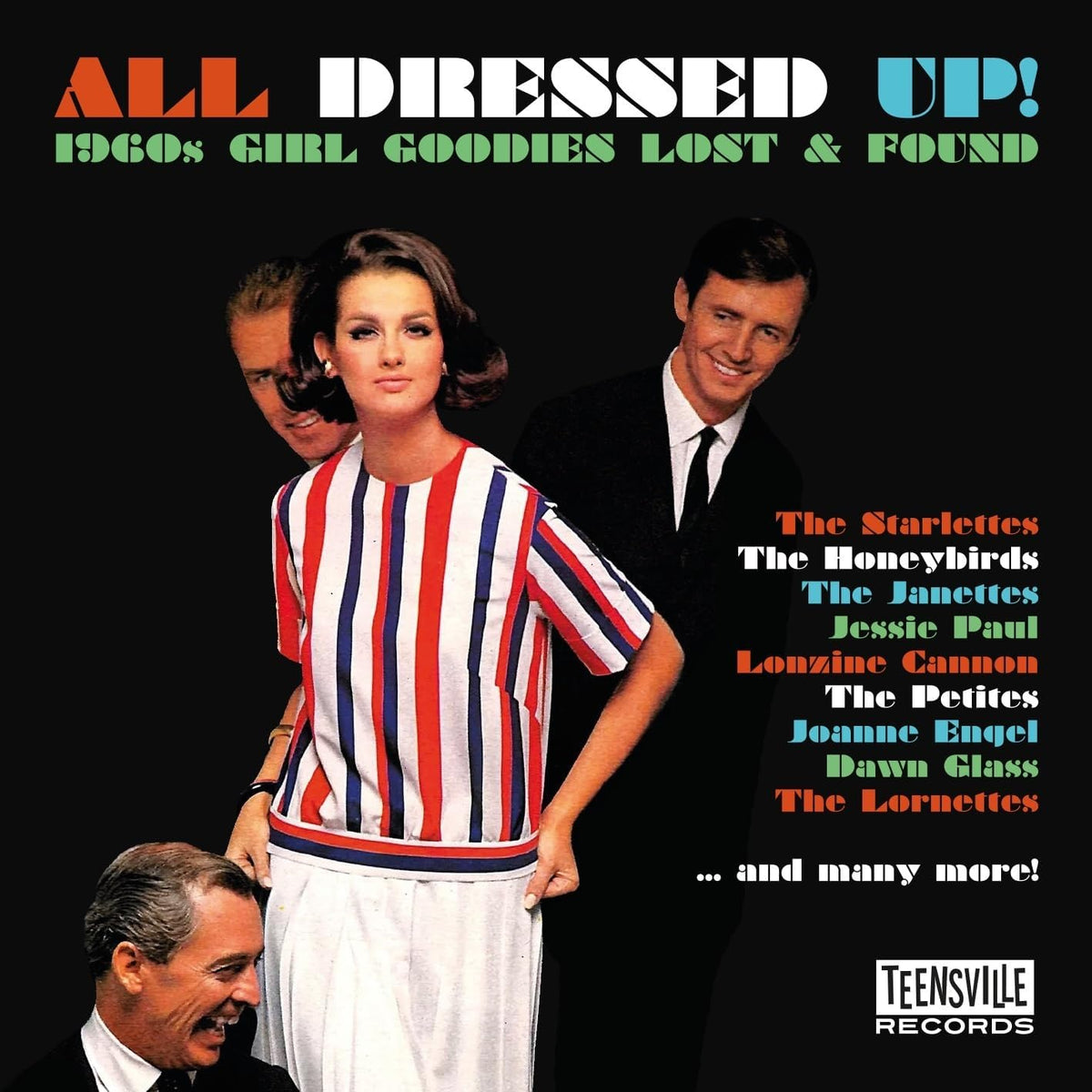 CD cover: "All Dressed Up!" with 1960s performers and bold text.