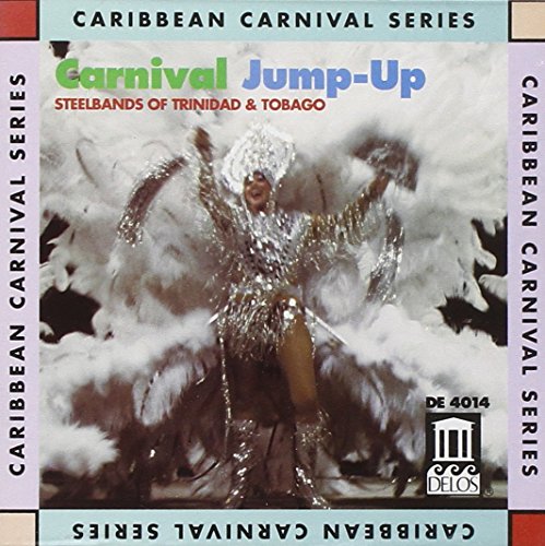 "CD cover featuring a dancer in a feathered costume with 'Carnival Jump-Up' text."