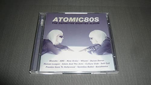 Atomic 80s two-disc CD case featuring two stylized figures facing each other.
