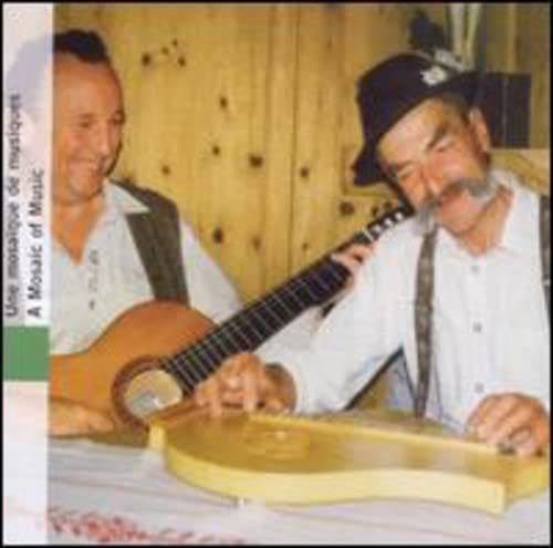 Two men playing stringed instruments, one wearing a black hat, against a wooden wallCLLS background.