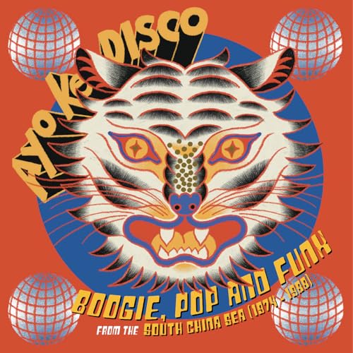 Album cover art featuring a stylized tiger head, disco balls, and retro typography.