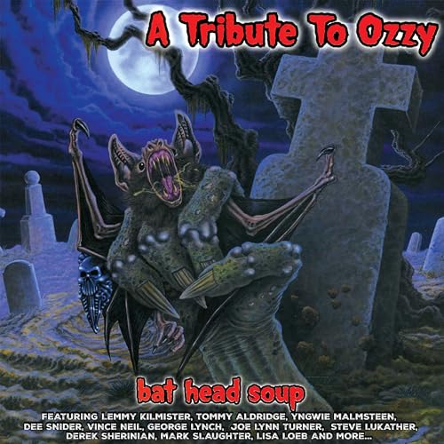 Album cover for “Bat Head Soup,” a tribute to Ozzy, with monster art.