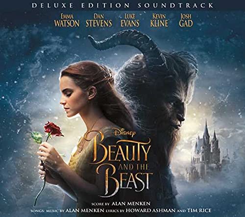 Beauty and the Beast soundtrack CD cover featuring Belle and the Beast.