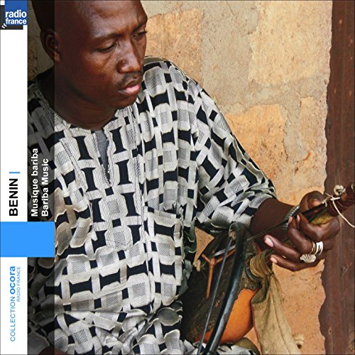 CD cover featuring a man playing a stringed instrument, Benin music.
