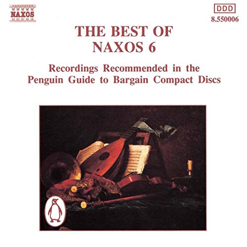CD cover for “The Best of Naxos 6” featuring vintage musical instruments.