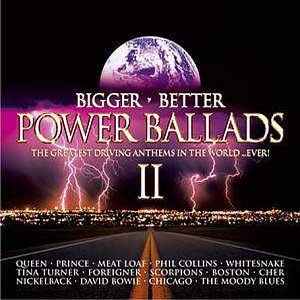 CD cover for “Bigger, Better Power Ballads II” with Earth and stormy landscape.