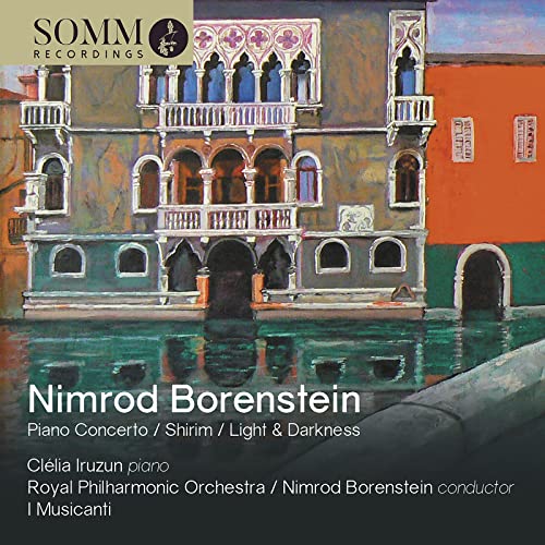 CD cover: Venetian architecture painting with text "Nimrod Borenstein Piano Concerto".