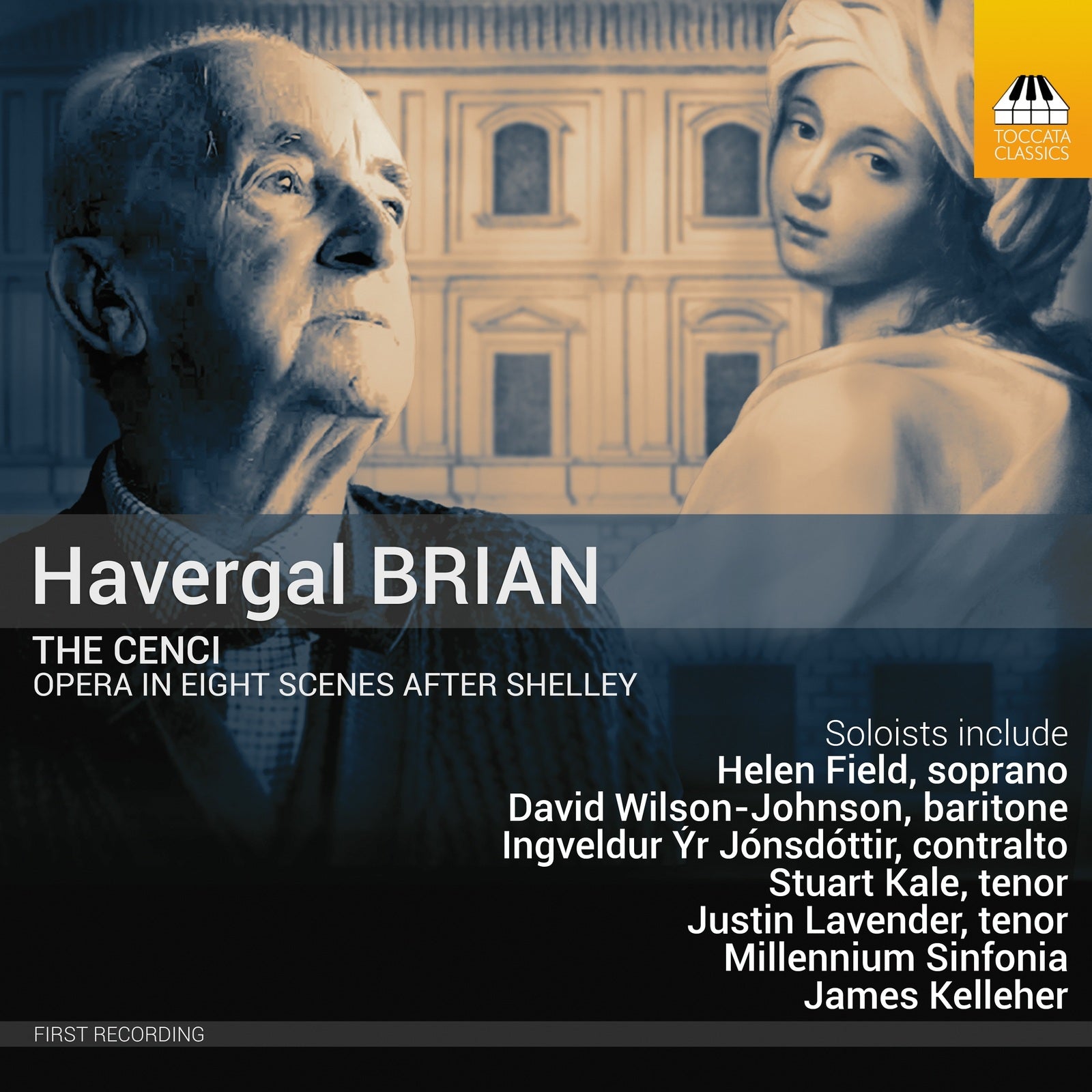 CD cover for "Brian - The Cenci" opera, featuring portraits and building imagery.