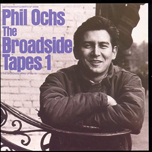 Album cover featuring Phil Ochs in a jacket, smiling, with purple text.
