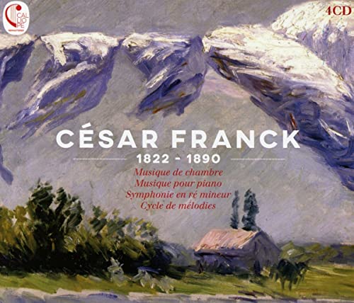CD cover for César Franck’s music, featuring a painted mountain landscape.