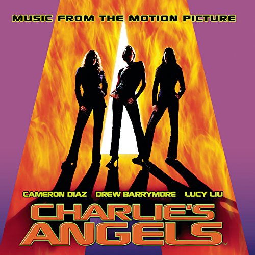 CD cover for "Charlie's Angels" soundtrack featuring Cameron Diaz, Drew Barrymore, and Lucy Liu.