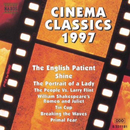 CD cover for “Cinema Classics 1997” with film titles and filmstrip design.