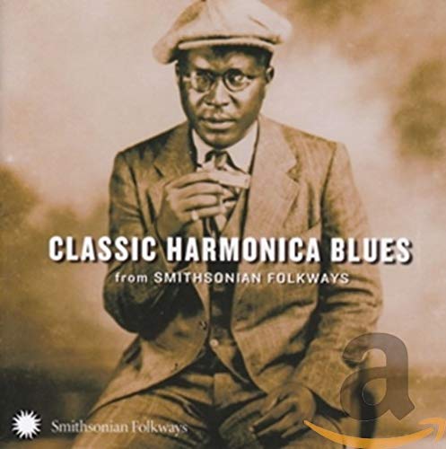 CD cover featuring a vintage portrait of a man playing harmonica.