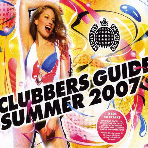 CD cover: woman with vibrant, colorful abstract background and text "Clubbers Guide 2007".