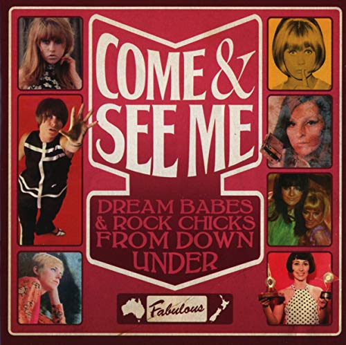 Album cover with red background featuring photos of women and the title Come & See Me.