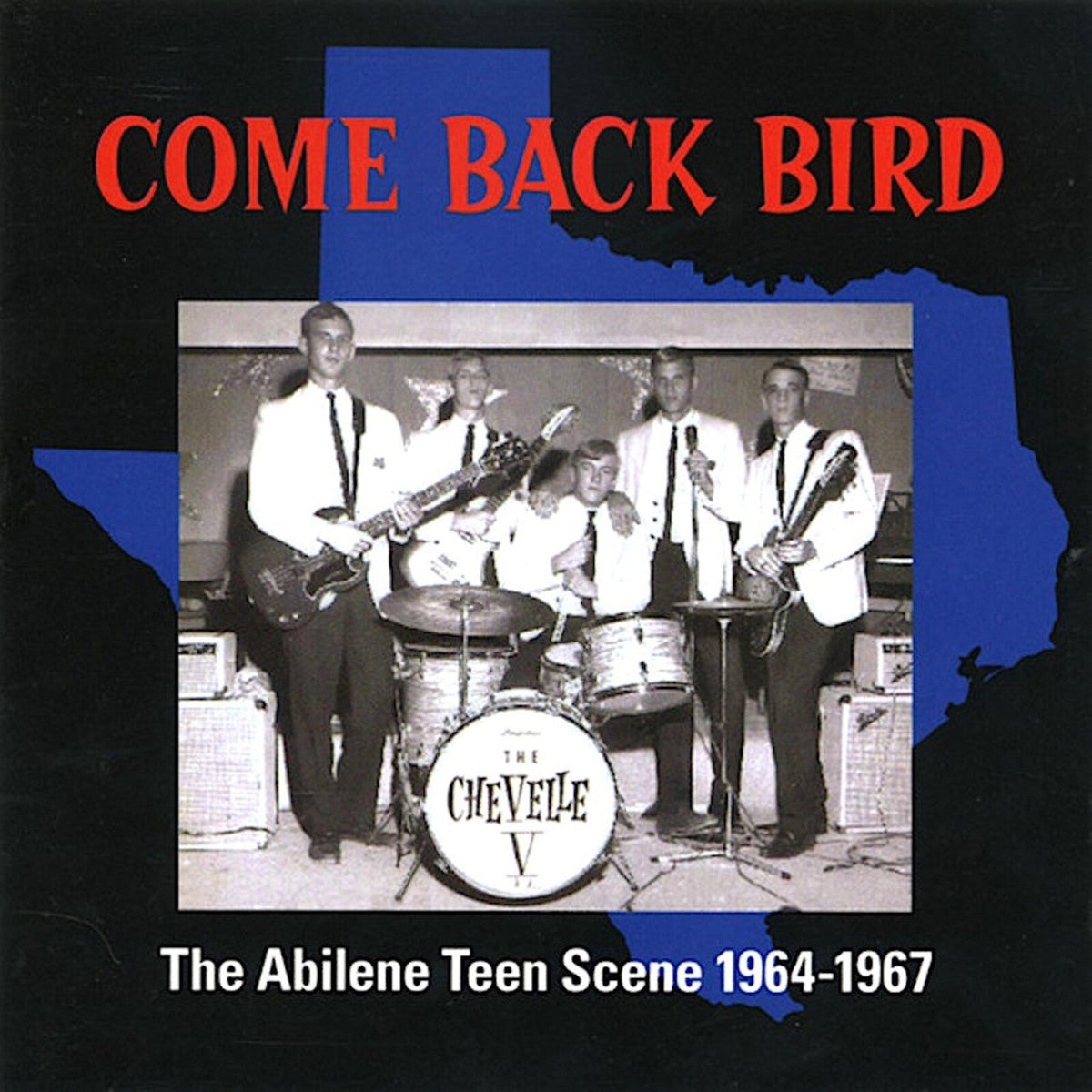 CD cover featuring a 1960s band, “The Chevelle V”, performing live.