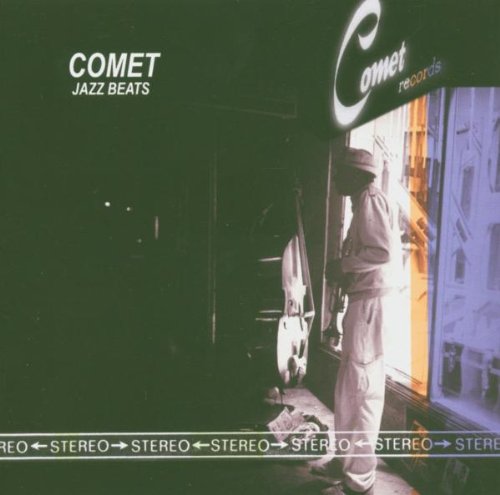 CD cover for “Comet Jazz Beats” featuring a man and storefront.