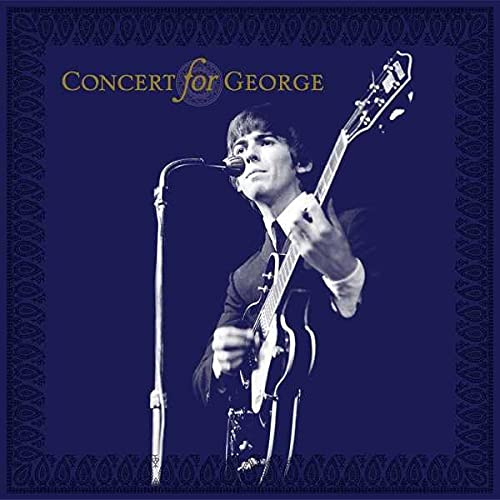 CD cover for "Concert for George" featuring a portrait of George Harrison.