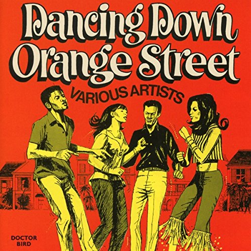 CD cover: illustrated group of people dancing on an orange background.
