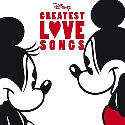 CD cover featuring Mickey and Minnie Mouse with red heart text.