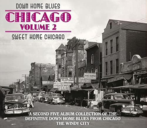 CD cover: vintage Chicago street scene with text "Down Home Blues.