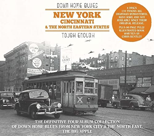 Four-CD set "Down Home Blues" with vintage New York city street scene.