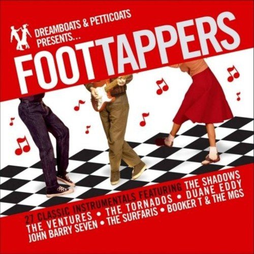 CD cover for "Foot Tappers" featuring dancers and musical notes.