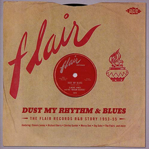 CD cover for "Dust My Rhythm & Blues" featuring red script and record image.