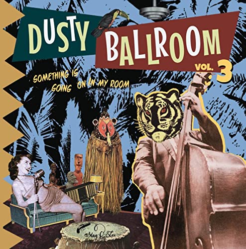 Vintage collage album cover featuring animals playing musical instruments.