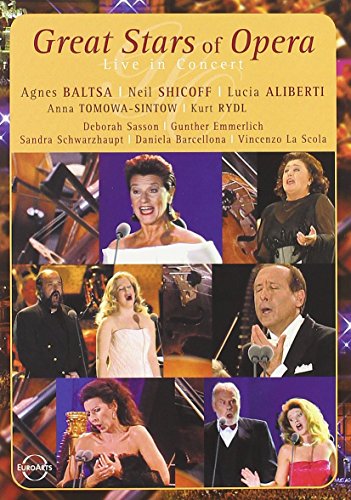 DVD cover for "Great Stars of Opera Live in Concert" featuring opera singers.