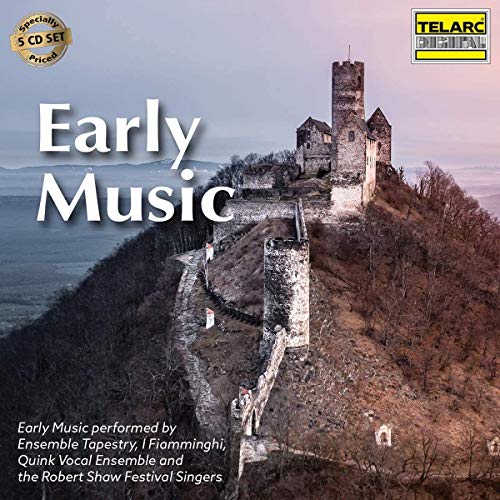 CD cover for “Early Music” featuring a medieval castle on a hill.