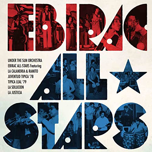 Album cover for "EBIRAC ALL-STARS" featuring musicians in black and white photos.