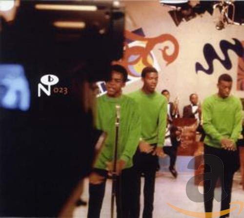 CD cover: Four young Black men in green sweaters, vintage aesthetic.