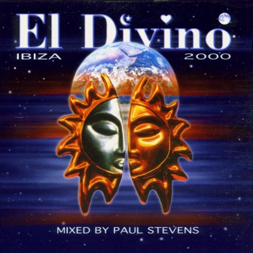 CD cover for "El Divino Ibiza 2000" featuring dual sun/moon faces.