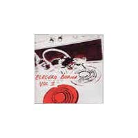 CD cover with headphones, swirling design, and red circular graphics.