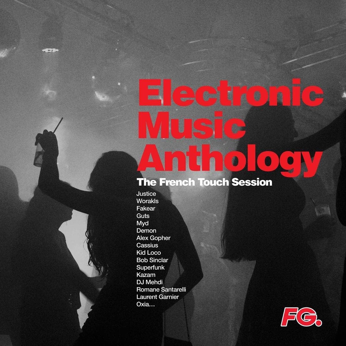 Vinyl album cover for "Electronic Music Anthology: Fr" with artist names listed.