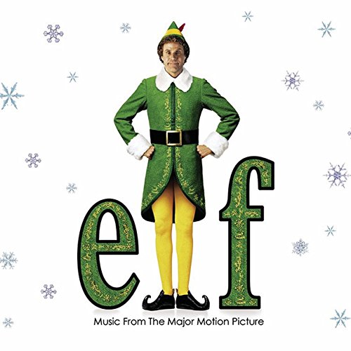 Elf" movie soundtrack vinyl record cover featuring Buddy the Elf in green suit.