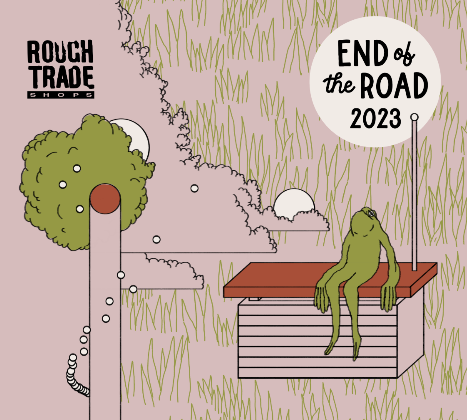 CD cover for End Of The Road Festival 2023, illustrated green figure.