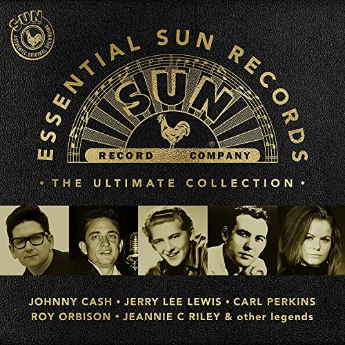 CD cover for “Essential Sun Records” featuring portraits of music legends.
