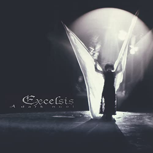 Black and white album cover with a figure holding white fabric aloft.