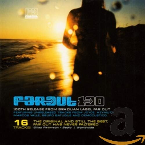 CD cover: sunset beach scene with silhouetted figure and "Far Out 100" text.