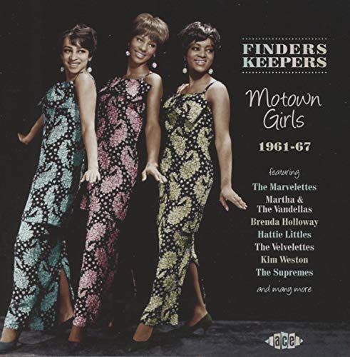 CD cover featuring three Black women in patterned dresses, “Motown Girls” text.