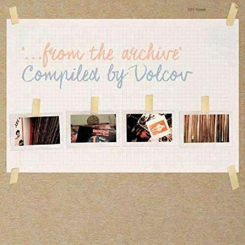 A CD cover featuring Polaroid photos of vinyl records on a corkboard background.