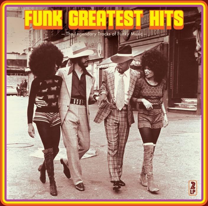 Funk Greatest Hits vinyl album cover featuring a 1970s street scene.